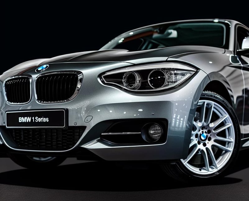 A close up of the front of a BMW 1 Series.