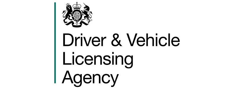 The logo for the DVLA.