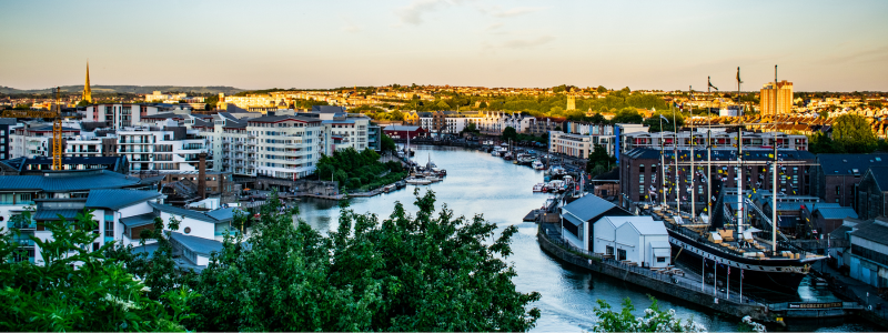 Views of Bristol Harbour and the SS Great Britain