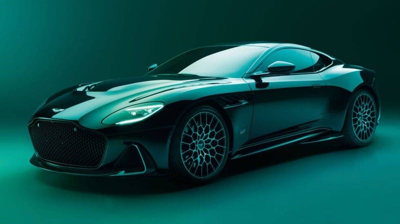 An Aston Martin DBS 770 with a green overlay.