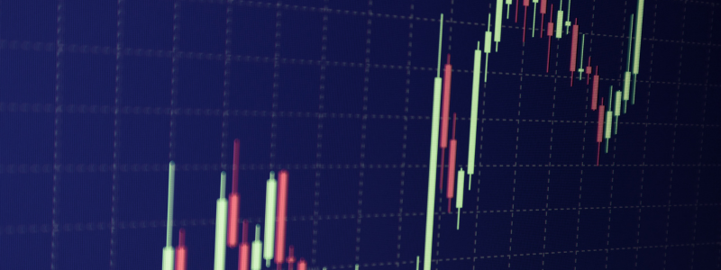 A stock-style graph showing fluctuating prices. 